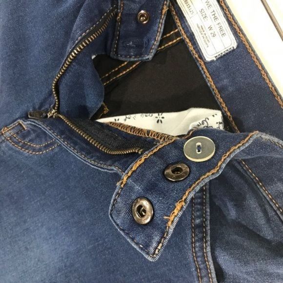 FREE PEOPLE WE THE FREE High Rise Raw Hem Jeggings Size 29 - Picture 2 of 7